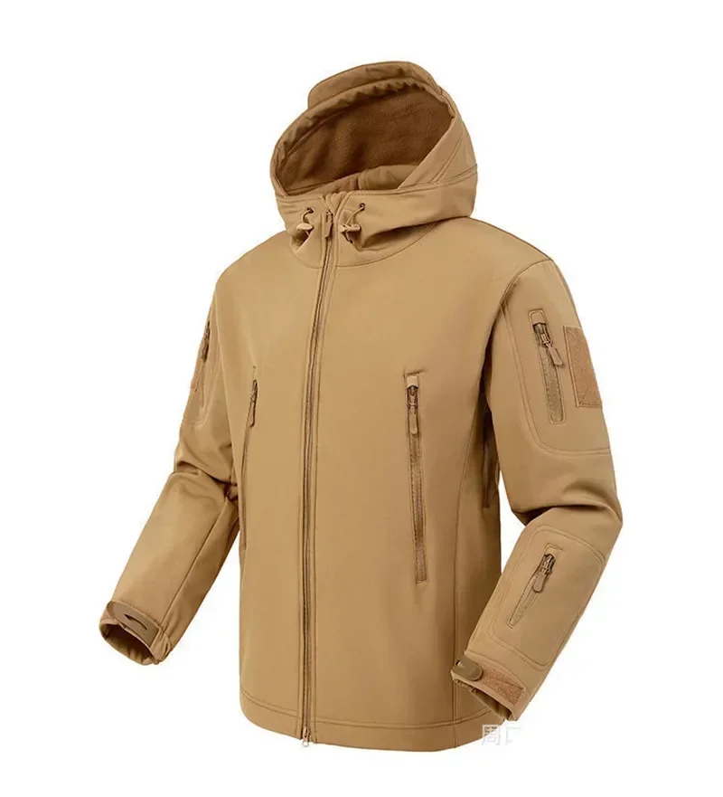 thumbnail image 1 of Chaquetas de senderismo de otoño para hombre, chaquetas polares de camuflaje, ropa táctica, cortavientos de camuflaje para hombre 2024, 1 of 5