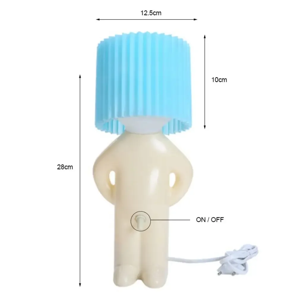 Plug-in Energy-Saving Creative Small Night Light Home Decoration Mr.P A Little Shy Man LED Naughty Boy Lamp Eye Caring