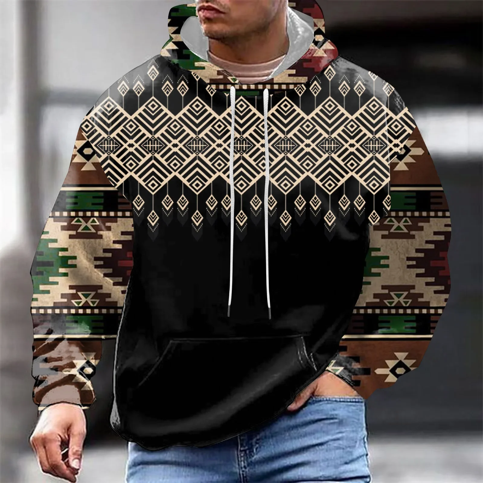 

New Western Ethnic Style Hoodies Boho Aztec 3D Print Man Women Streetwear Y2k Hoodie Pullovers Hooded Sweatshirts Kids Clothing