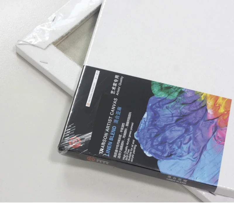 Ginflash Linen Blend Primed Blank Canvas Oil Painting Canvas acrylic painting varied frames with canvas