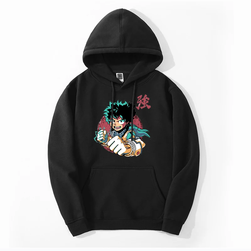 

My Hero Academia Japan Anime 2024 Winter Men Oversized Thick Hoodie Sweatshirts Boku No Hero Deku Bakugou Top Hip Hop Pullovers