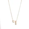SUMENG-Collier avec Pendentif en Forme de Petit Cœur pour Femme, Bijou Délicat avec Initiales en Or et Argent, Ras du Cou avec Lettre et Nom, Cadeau à la Mode