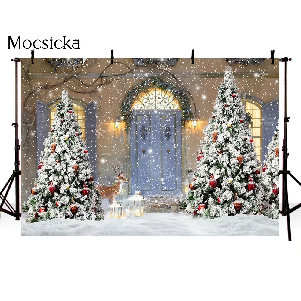 YongFoto 3x2m Vinile Sfondo Fotografico Natale Babbo Natale Lettura di Lantern Snowing Bokeh Winter Felice anno nuovo Fondale Foto Festa Bambini Boby Nozze Adulto Partito Studio Fotografico Puntelli