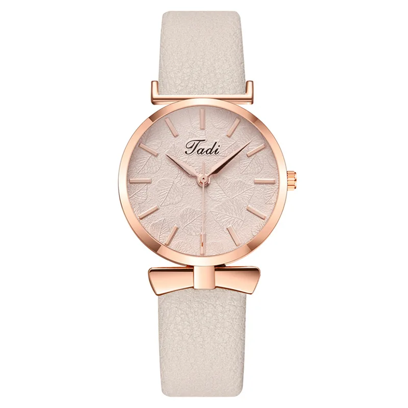 

Fashion Round Quartz Retro Simple Dial Casual Wrist Watches Leather Strap Fashionable Clock Waterproof Wristwatch for Women