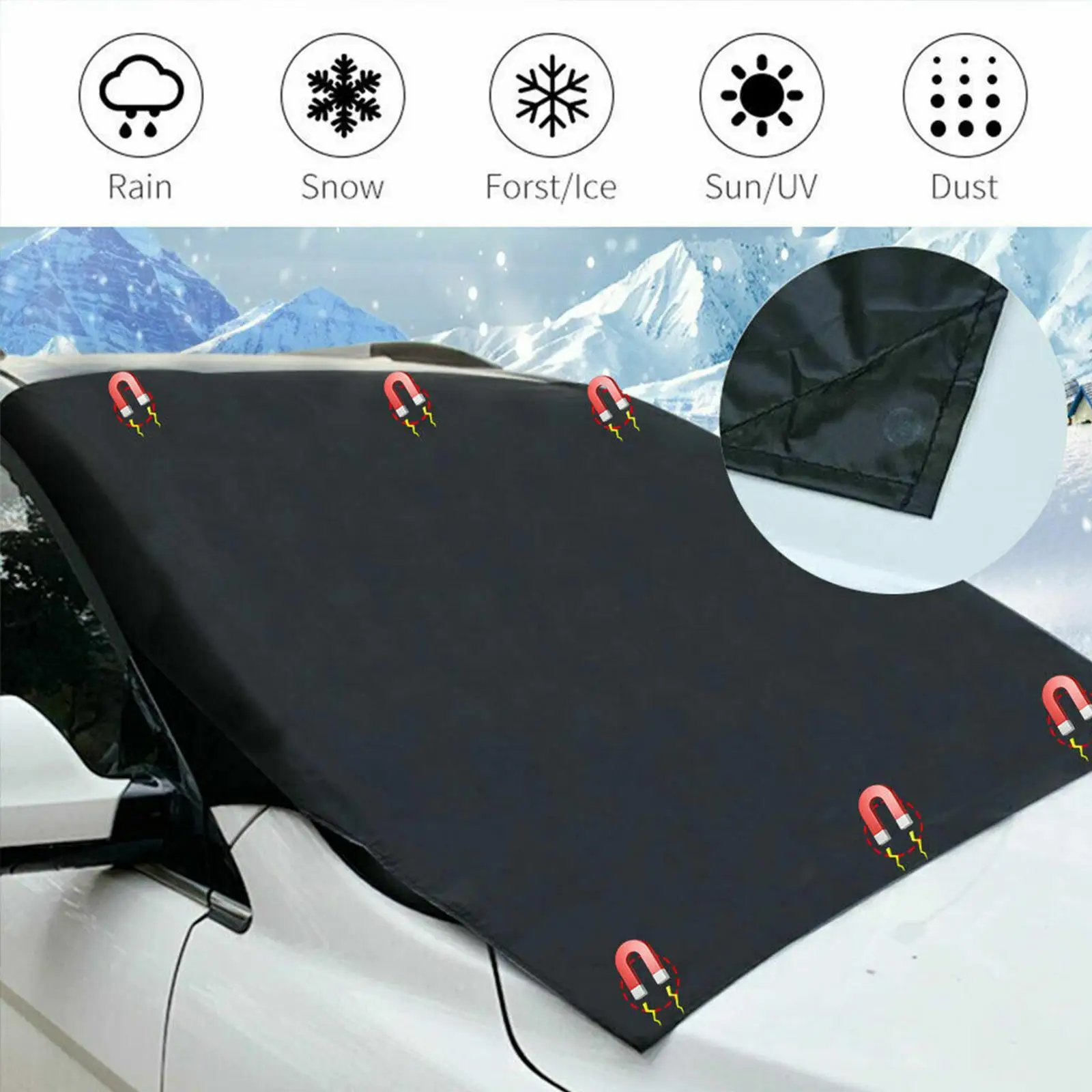 Shield Front Windshield Cover Winter Front Shield Cloth Absorption Proof And Frost