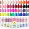 36 Pink Red Glitter Colors Dip Powder Nail Kit, 10g/0.34oz each Dipping Powder for Nail Art Christmas Gift Set for Girls Women 1