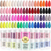 36 Pink Red Glitter Colors Dip Powder Nail Kit, 10g/0.34oz each Dipping Powder for Nail Art Christmas Gift Set for Girls Women 1