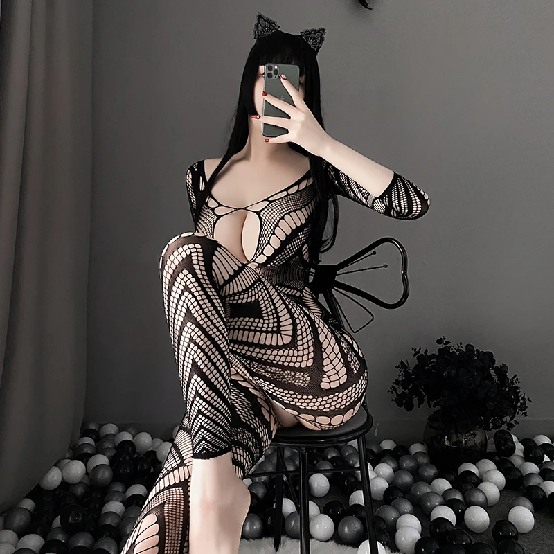 Sexy Lingerie Teddies Bodysuits Hollow Out Open Crotch Bodystocking Elasticity Erotic Catsuit Women Porno Fishnet Jumpsuit women lingerie women lingerie set latex bodysuit