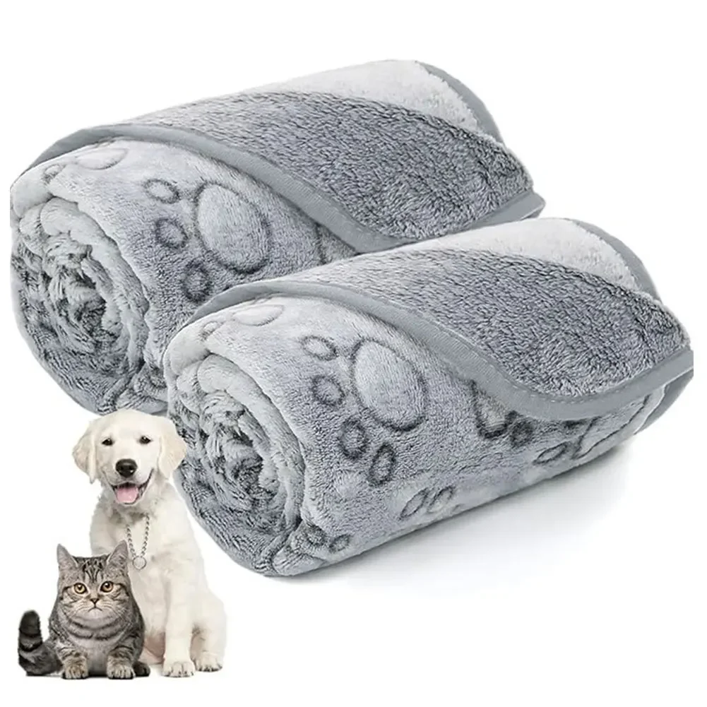 Flannel Dog Blanket Soft Warm for Sofa Bed