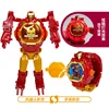 Marvel Iron Man Spiderman Cartoons Children's Watch Deformation Robot 3d LED Luminous Watch Children's Model Toy Watch 3