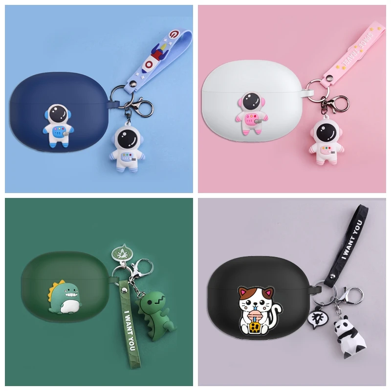 Per Skullcandy Mod Case Cartoon Dinosaur / Panda / Astronaut Silicone Protect Bluetooth Auricolare Cover Accessori Box