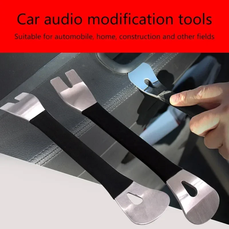 

6Pcs Portable Auto Door Clip Trim Removal Tools Kits Car Dashboard Audio Radio Panel Repair Metal Removal Pry Disassembly Tool