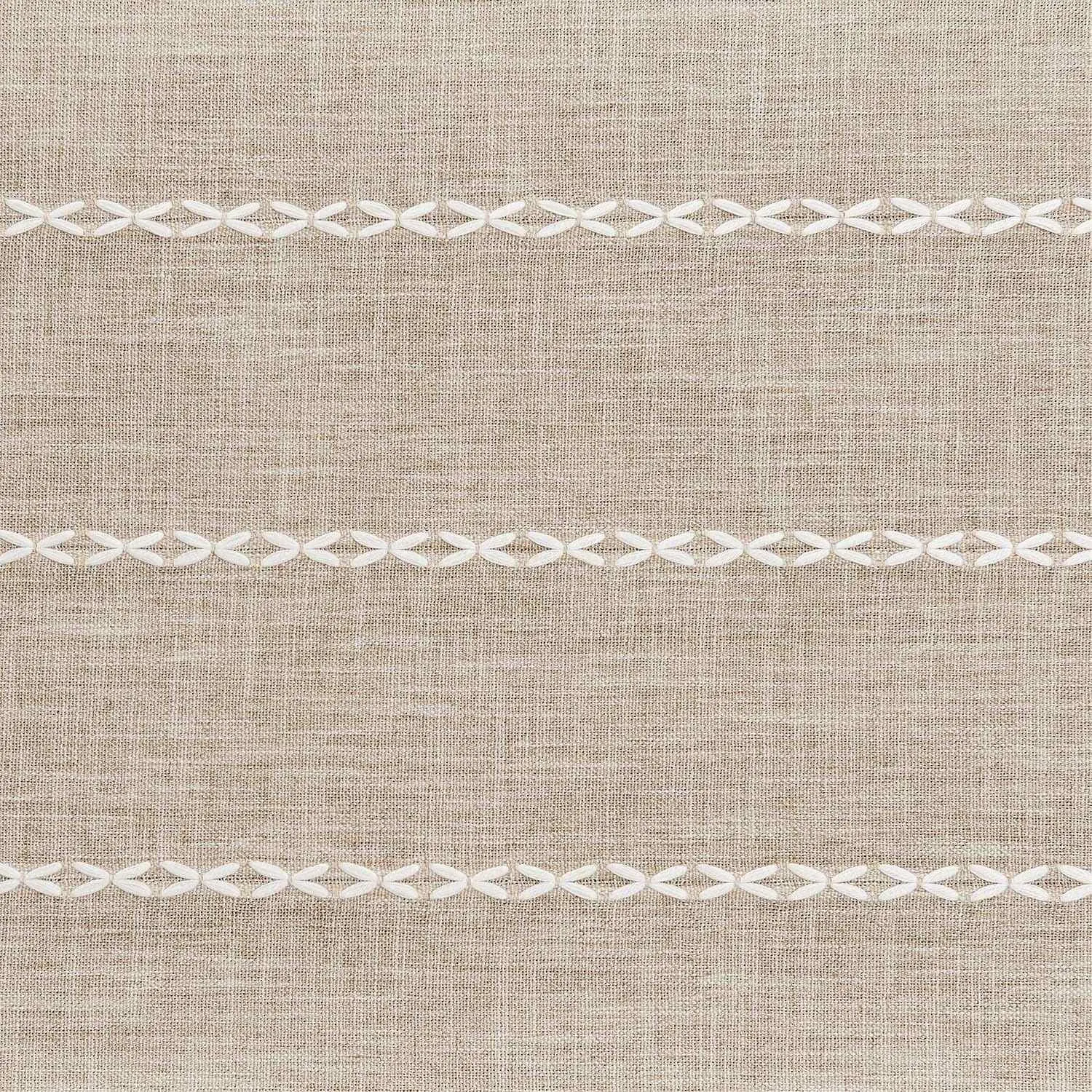 Chemin de table en lin rustique brodé avec pompons à la main, style ferme, long, fête