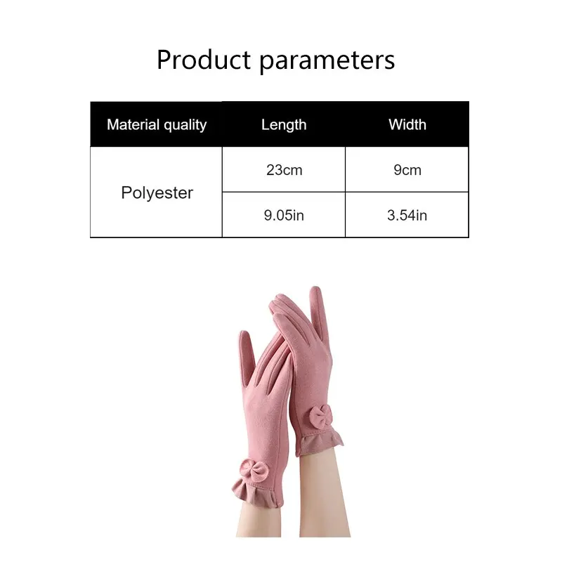 Winter Gloves Womens Winter Warm Gloves Outdoor Thickened Windproof and Cold Resistant Touch Screen Sports Cycling