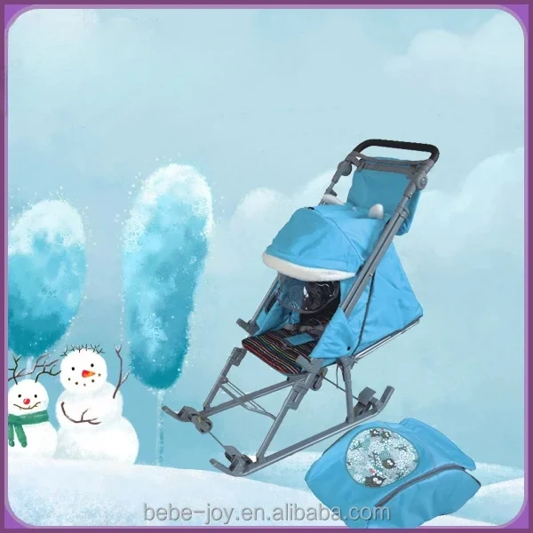 Sleigh-stroller Hot Selling Baby Skiing Stroller Child Snow Cross Populars Sri-skate Snow Scooter for Outdoor Equipment