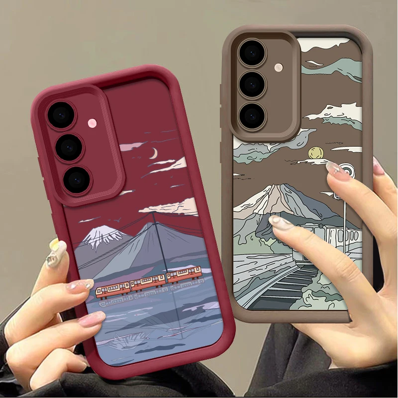 Mountain Train Soft Phone Case - Premium Protective Cover