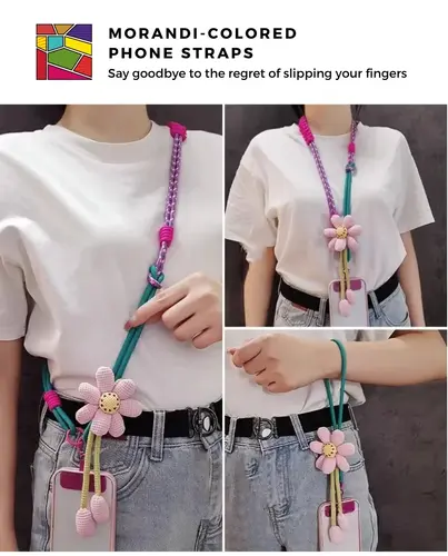 Creative Cartoon Mobile Phone Universal Lanyard Crossbody Long Rope Lanyard Rope Cartoon Decorative Pendant Accessories - Image 2