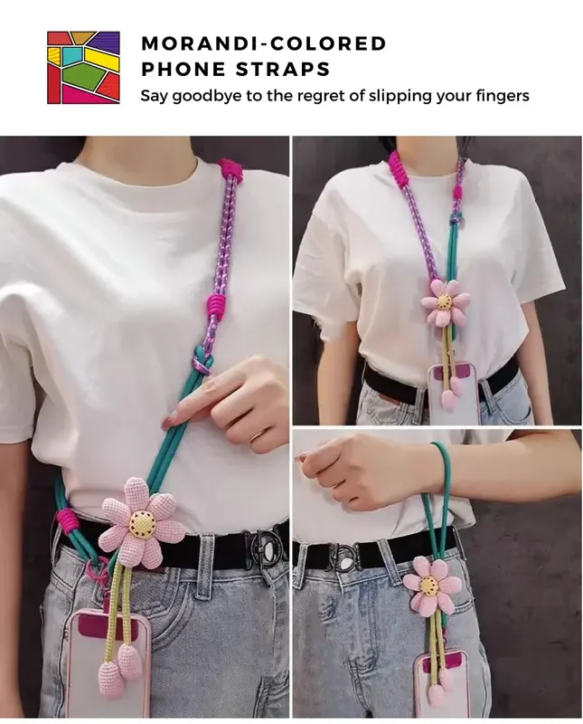 Creative Cartoon Mobile Phone Universal Lanyard Crossbody Long Rope Lanyard Rope Cartoon Decorative Pendant Accessories - Image 2
