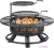 36 Inch Fire Pit with 2 Cooking Grills,Outdoor Wood Burning BBQ Firepit with Lid, 3-in-1 Outdoor Fire Pit 1