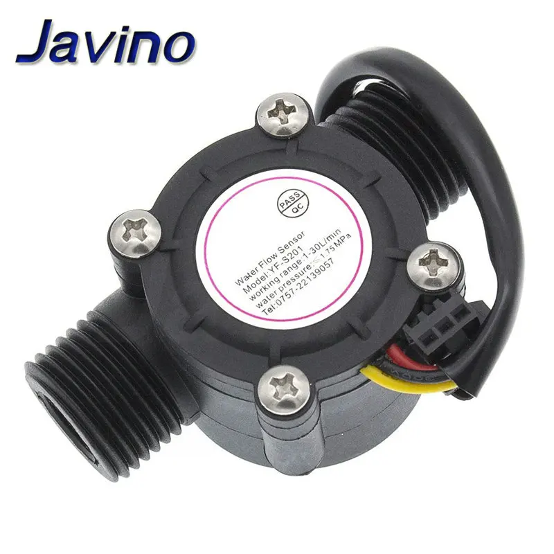 Water Flow Sensor DC 5-18V Flowmeter Hall Flow Sensor Water Control Liquid Switch 1-30L/min 2.0MPa YF-S201 water flow sensor