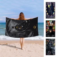 Cartoon B-BatmanS Microfiber Beach Towel Absorbent Quick Dry Soft Yoga Swimming Resort Mountain Climbing Towel 1