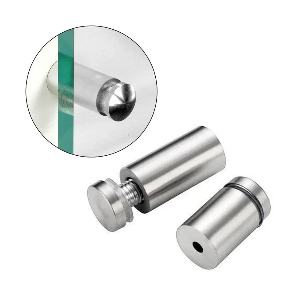 20x Vis d'écartement, verre publicité Axe entretoise Boulon, acier Inox, 12X40mm, avec accessoires de montage à vis - Bricolage