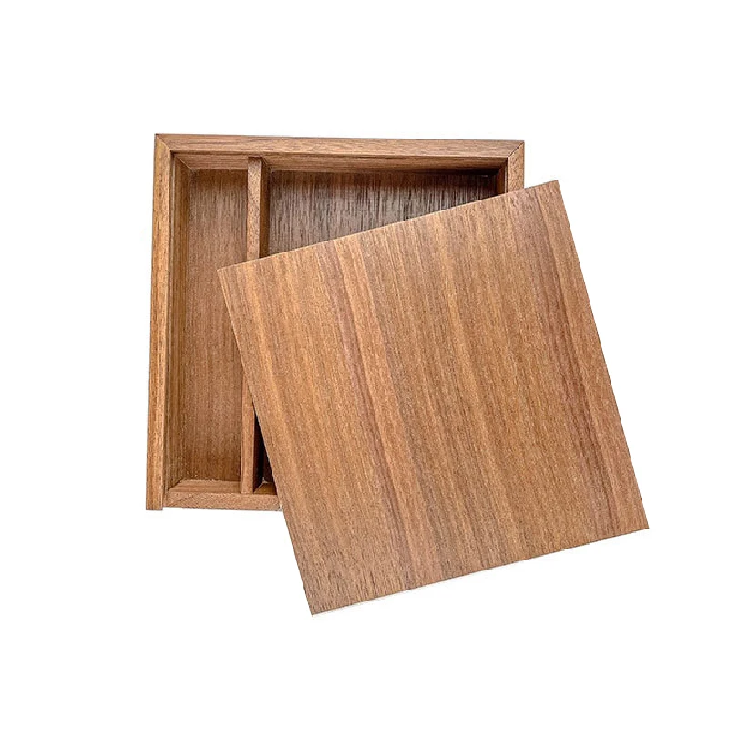 16.9cm Wooden Unfinished Storage Box for photos photograph souvenir Jewelry Baby Gift Box Walnut Decor Wood Wedding Gift Boxes 3