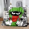 Marvin The Martian Animal Funny Throws Blanket Hiking Picnic Super Soft Quilt Bed Thermal Kawaii Flannel Blanket birthday gift 2
