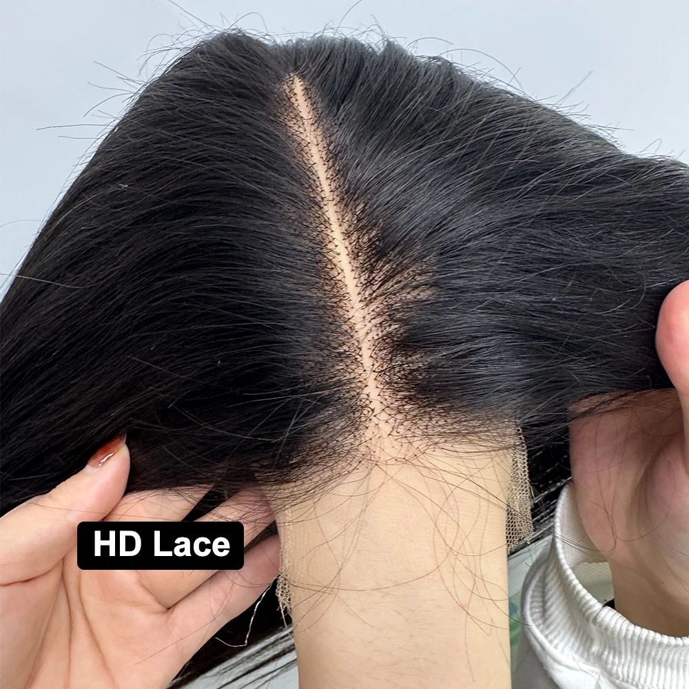 Double Drawn 16A Vietnamese Hair 300% Density Straight Human Hair Wig 2x6 Real HD Lace Closure Frontal Human Wig Ombre Color Wig