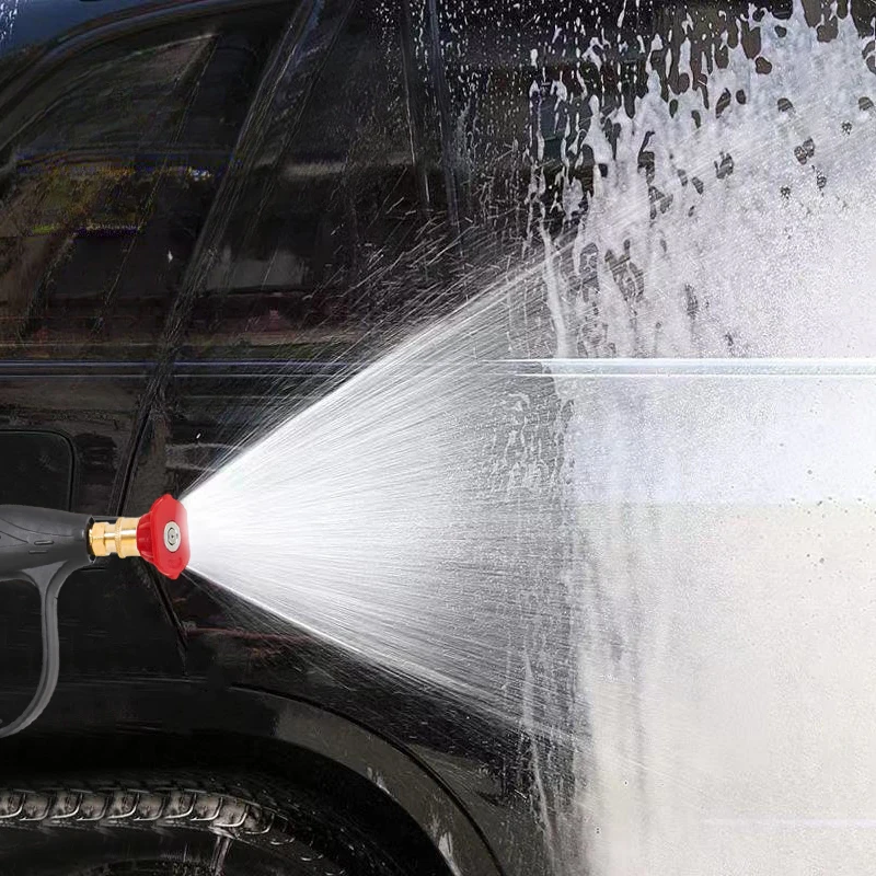 High Pressure Washer Tips Set Fan Shaped Quick Connector Nozzles Car Water Gun Hose Accessories 1/4 Quick Nozzle Set With Holder 5