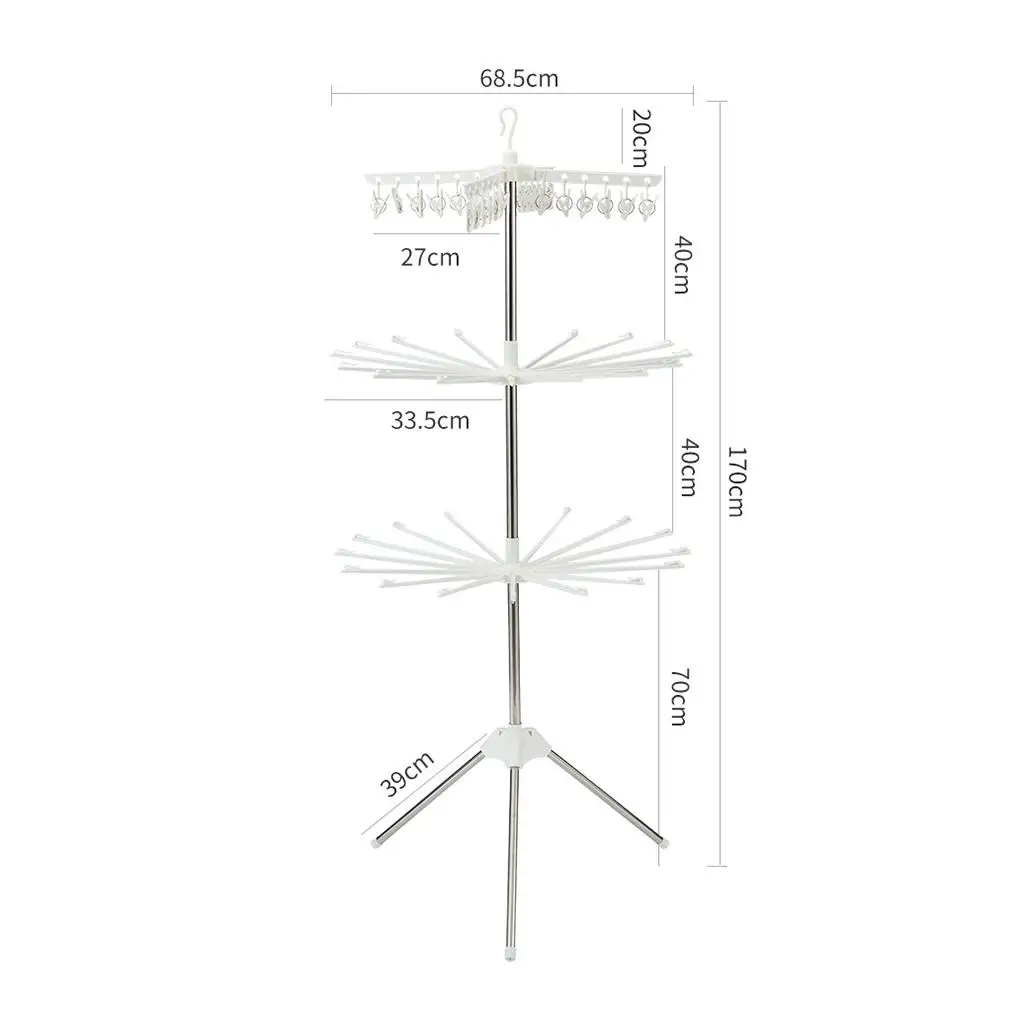 Stainless Laundry Folding Drying Rack Clothes Towel Dryer Hanger Stand 6