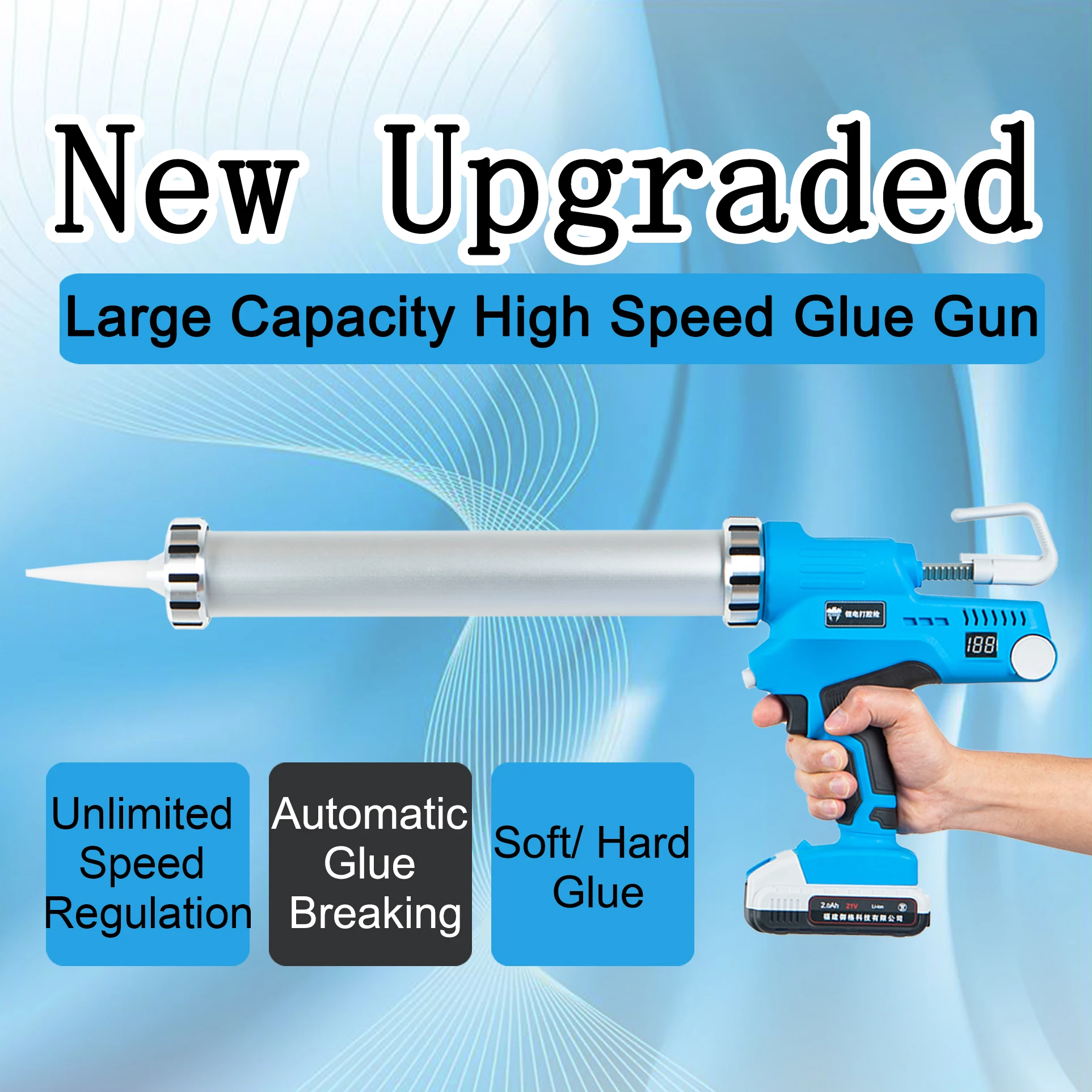 Electric Sewing Glue Guns Cordless Caulk Adhesive Gun press With