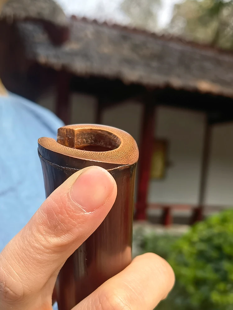 YPXD Xiao Flute Smoked Vertical Bamboo Flute Professional Dong Xiao Chinese Traditional Instrument 8 Holes Keys G F E D