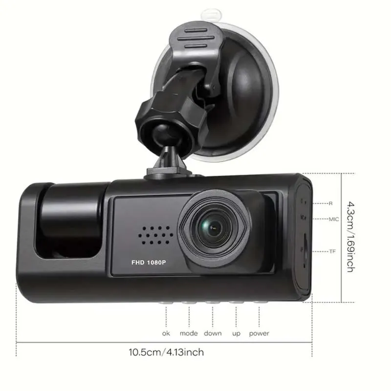 1080P Dual camera Dash Cam for cars,Front And Inside,car camera with IR Night Vision,Loop Recording,wide angle Car DVR Came
