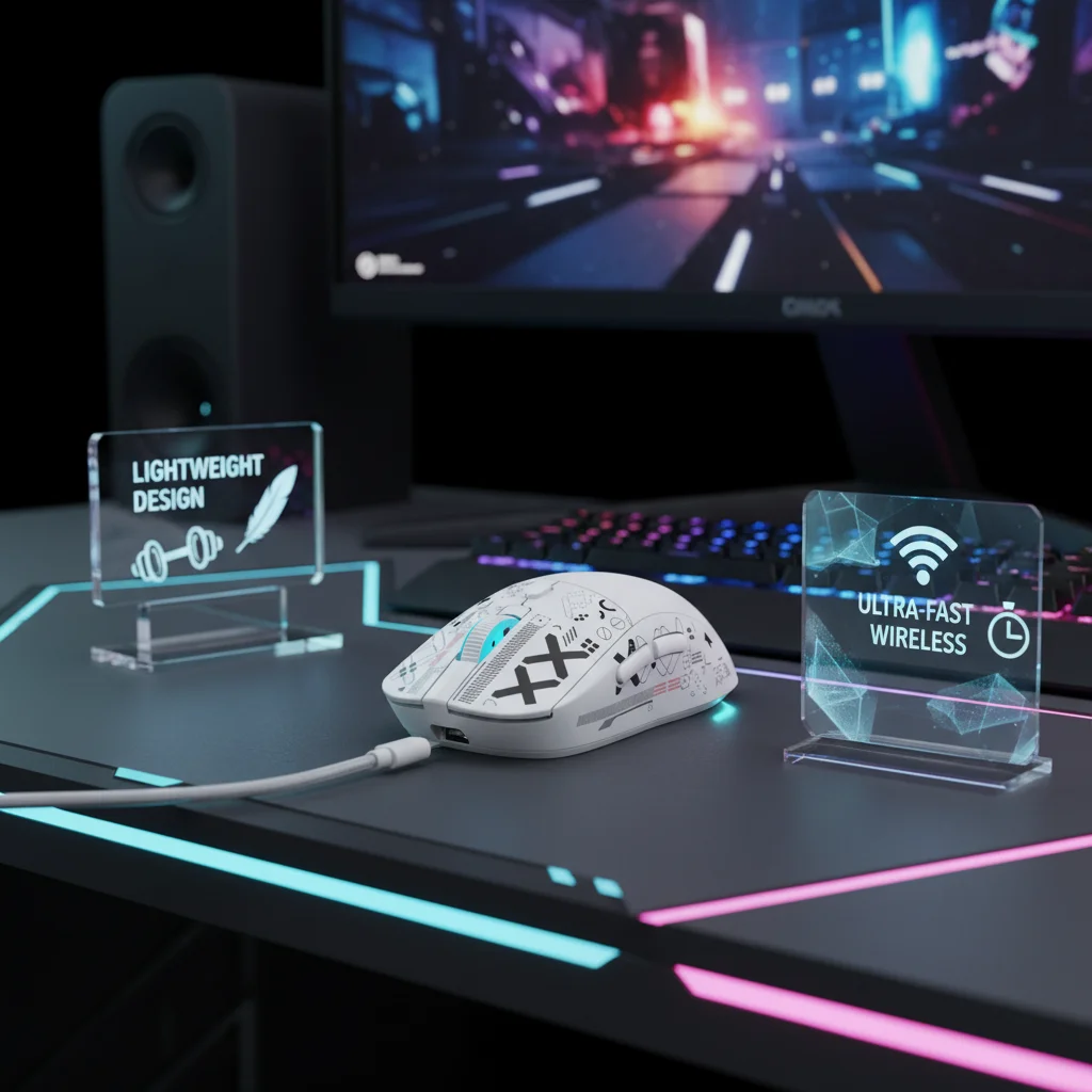 트라이 모드 무선 게이밍 마우스, 2.4G/블루투스/유선 충전식, 6버튼 3600DPI RGB 인체공학적 광학 마우스(PC 컴퓨터용)
