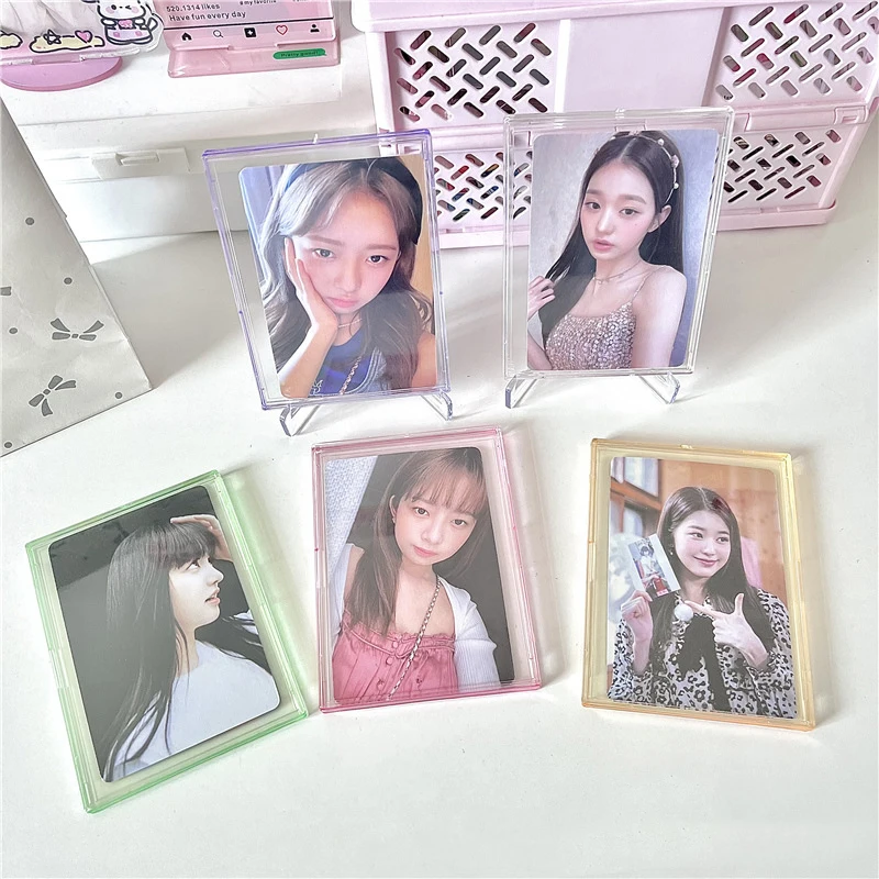 

INS Shell Фотокарточка кирпичная Корейская акриловая прозрачная Idol маленькая карточка дисплей фоторамка карточка фотография