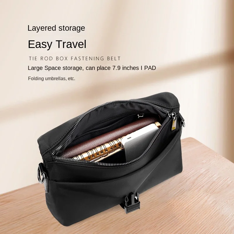 QINNXER Crossbody men's casual sports backpack cycling chest bag messenger bag trendy label small hanging Men's one shoulder bag