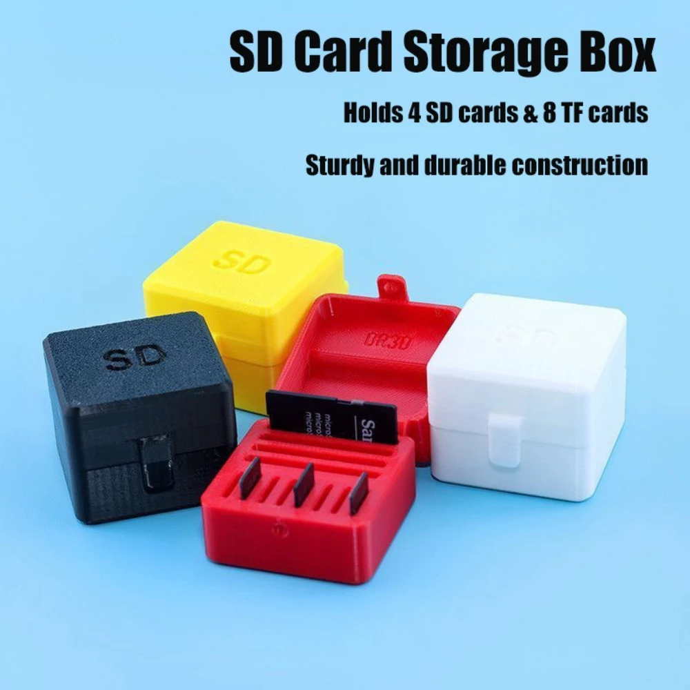 SD Card Storage Slot Holds 4 SD cards & 8 TF Cards Storage Box For ...