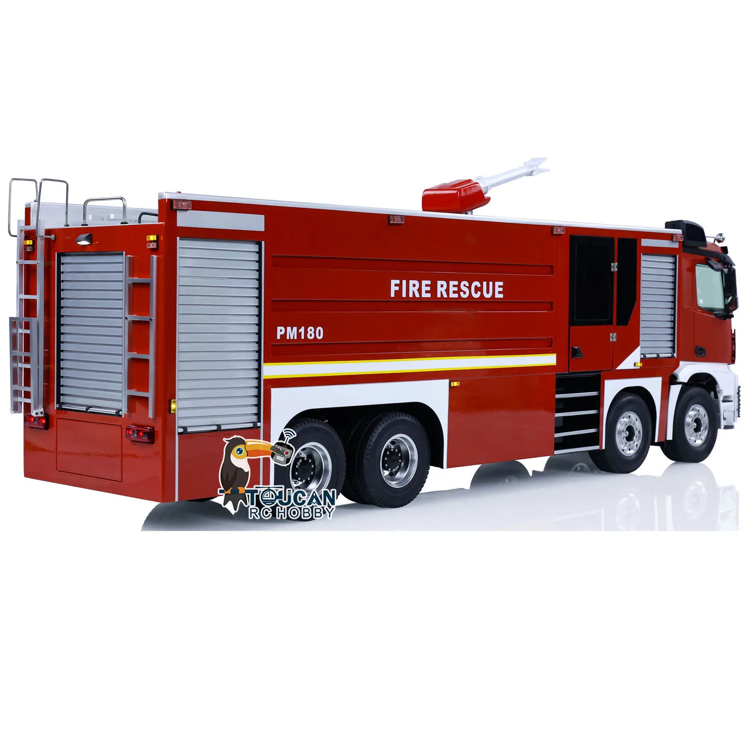 RC Fire Fighting Truck 8x4 RTR 1/14 Radio Control Fire Sprinkler Vehicles Model Lights Sounds Painted Finished RC Toys TH23248 2