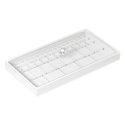 Clear Watch Parts Storage Organizer with Anti - Dust Tray Cover for Watchmakers and Repair Shops (WHITE)