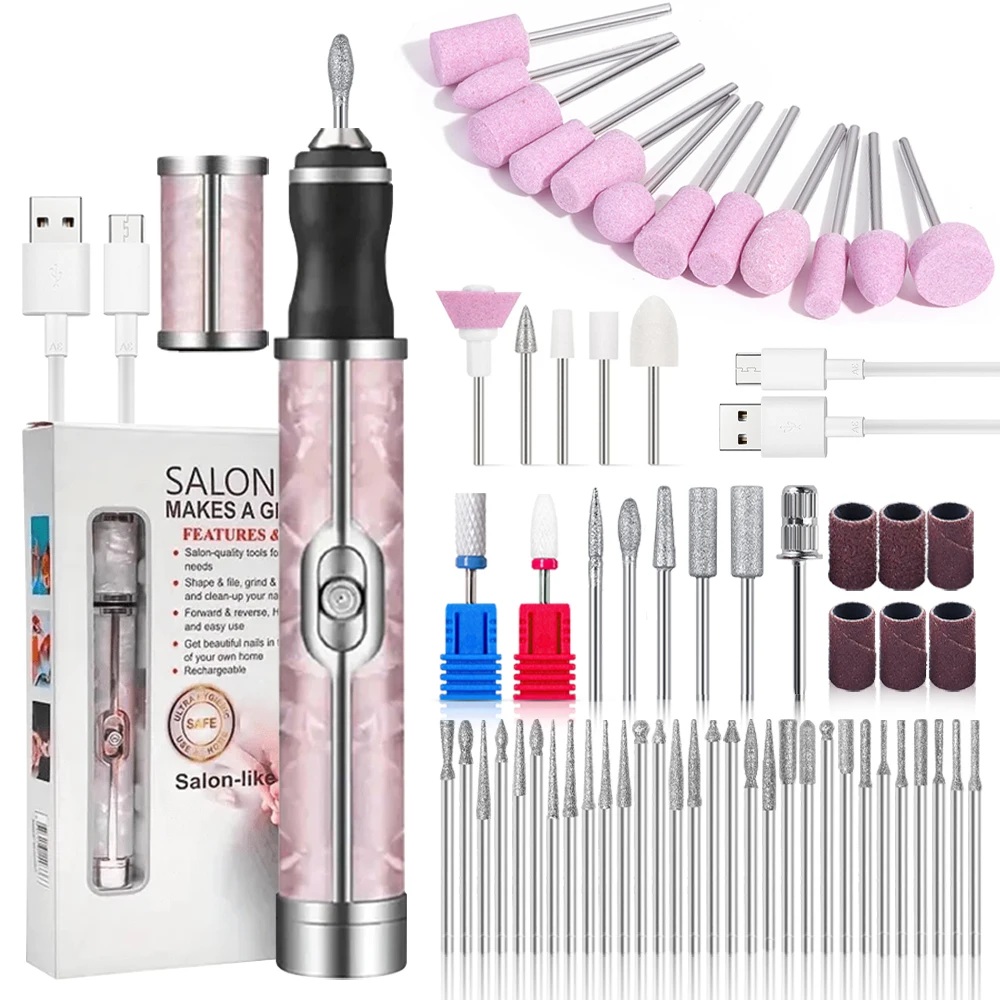Portable Electric Nail Drill Set - Professional 4-Speed Manicure & Pedicure Kit for Salon-Quality Nail Care
