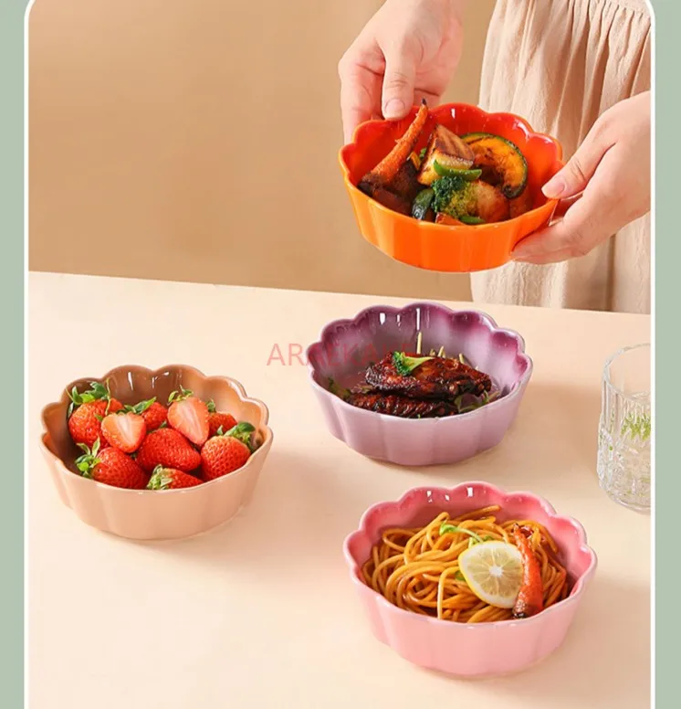 Air fryer special baking bowl, oven, high-temperature resistant steamed egg bowl, ceramic fruit salad plate