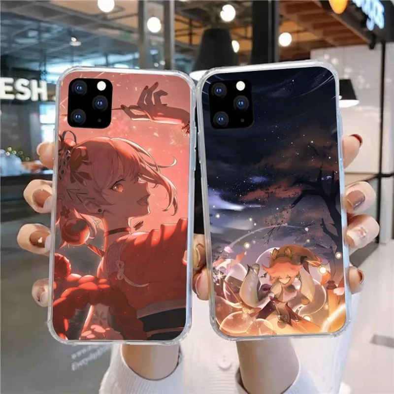 Simpatica Custodia Per Telefono Con Icona Di Impatto Genshin Per Huawei P50 P40 P30 Pro Mate 40 30 Pro Nova 8 8I Y7P Honor Cover Trasparente Per Telef