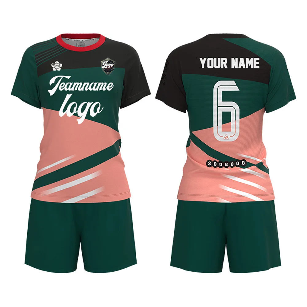 PersonalizedCustomizableWholesaleWomenGirlsSoccerJerseysShort
