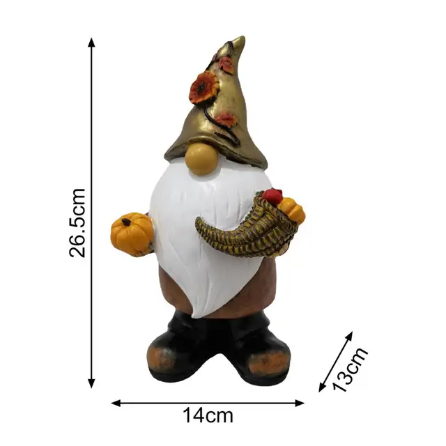 Gnome Szoborkert Dekoráció Kézzel Készített Tiszta Faragott Miniatűr Törpe Gyanta Mikrokerület Tök Szobor Kert - Image 6