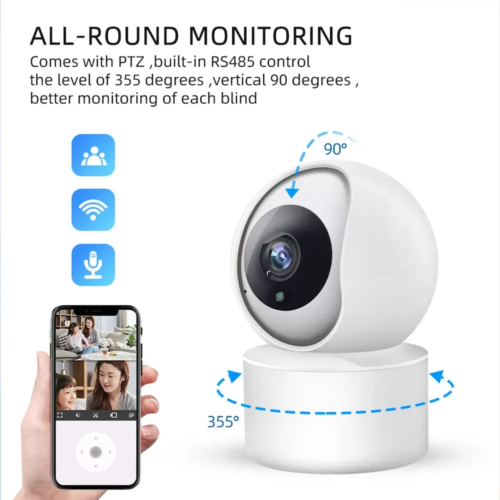 5MP Wireless Indoor Security Camera with Night Vision