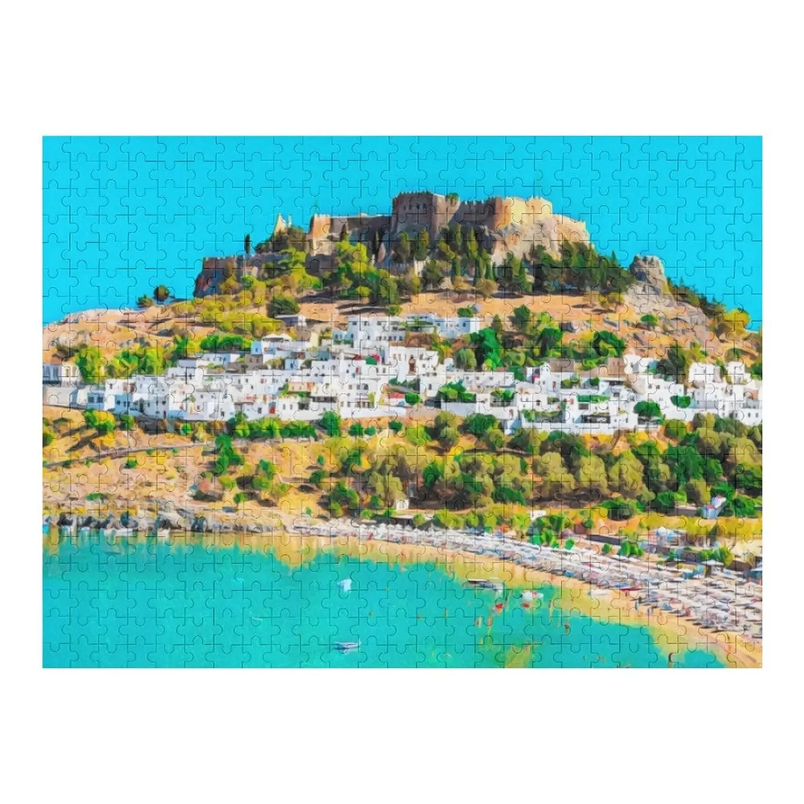 Rhodes Greece Jigsaw Puzzle Custom Gift Anime Puzzle