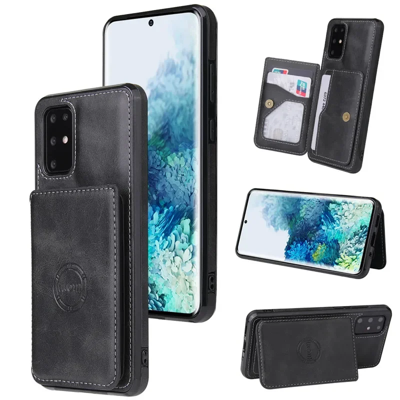 Magnetic Flip Leather Wallet Phone Case with Card Holder Cover