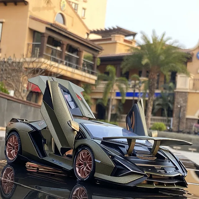 Large Size 1:18 SINA Sports Car Alloy Car Model Diecasts & Toy Vehicles Simulation Metal Car Model Sound and Light Kids Toy Gift 4