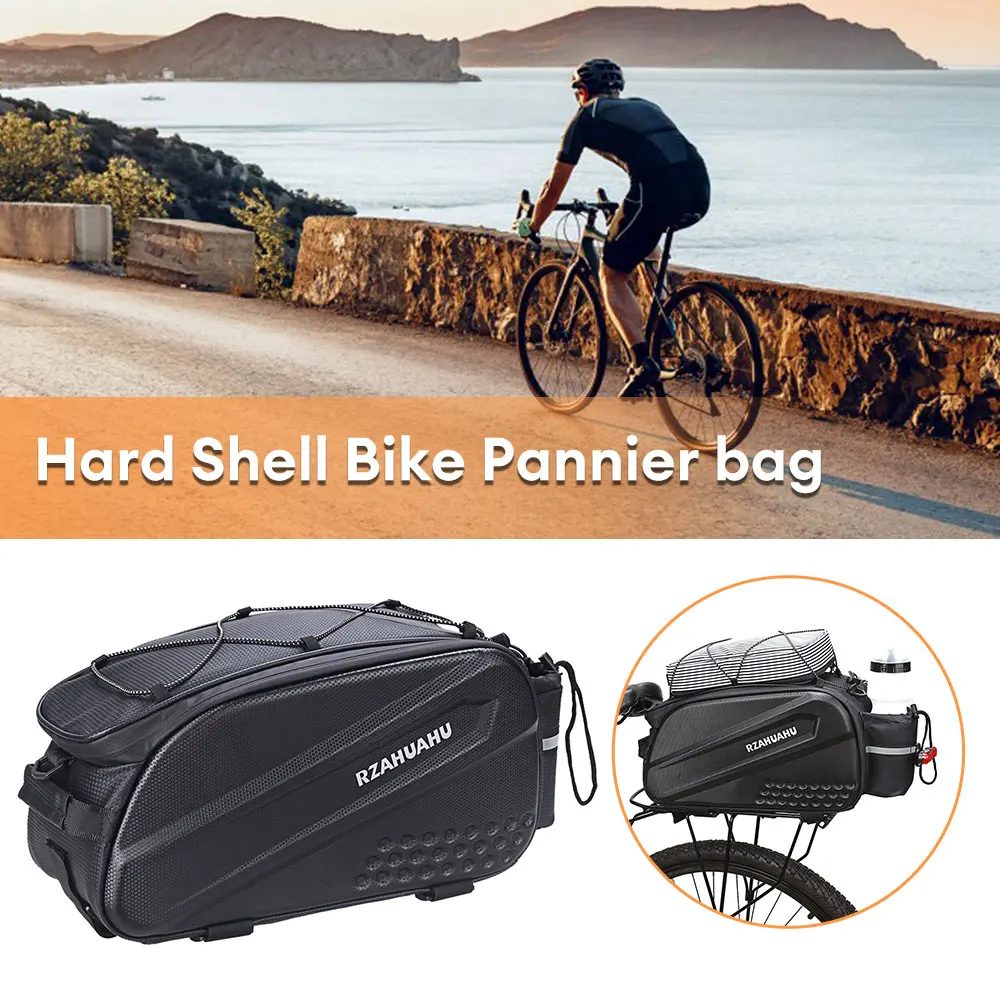 

Bicycle Trunk Carrier Saddle Bag Rear Bike Rack Luggage Hunch Bag Pannier for Trunk Waterproof Hard Shell Large Capacity Cycling